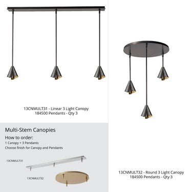 Hubbardton Forge Mobius Steel Shade Mini Pendant 5