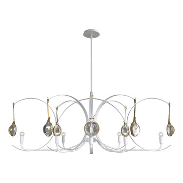 Hubbardton Forge Optic 8-Light Oval Pendant - 131085