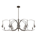 Hubbardton Forge Optic 8-Light Oval Pendant - 131085