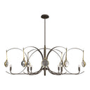 Hubbardton Forge Optic 8-Light Oval Pendant - 131085