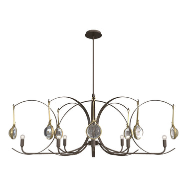 Hubbardton Forge Optic 8-Light Oval Pendant - 131085