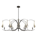 Hubbardton Forge Optic 8-Light Oval Pendant - 131085