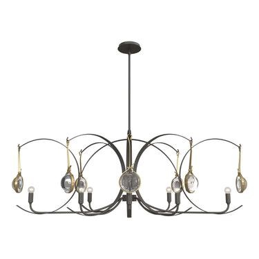 Hubbardton Forge Optic 8-Light Oval Pendant - 131085
