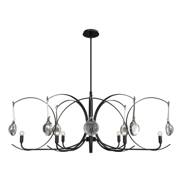 Hubbardton Forge Optic 8-Light Oval Pendant - 131085