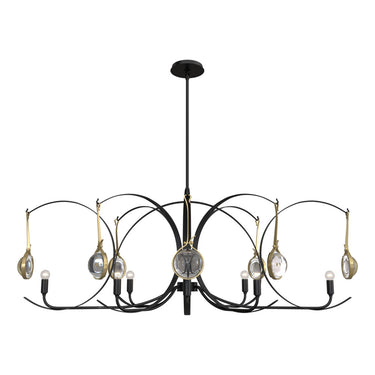 Hubbardton Forge Optic 8-Light Oval Pendant - 131085