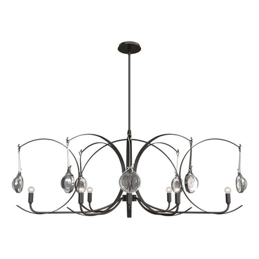Hubbardton Forge Optic 8-Light Oval Pendant - 131085