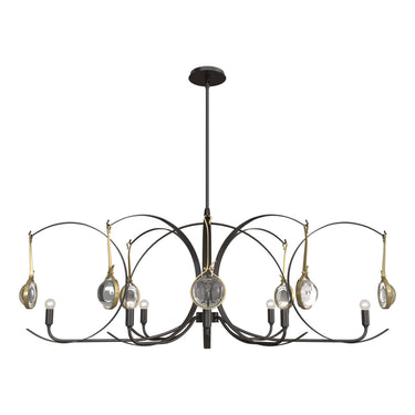 Hubbardton Forge Optic 8-Light Oval Pendant - 131085