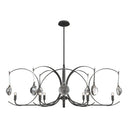 Hubbardton Forge Optic 8-Light Oval Pendant - 131085