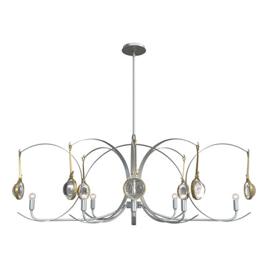 Hubbardton Forge Optic 8-Light Oval Pendant - 131085