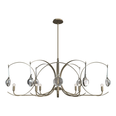 Hubbardton Forge Optic 8-Light Oval Pendant - 131085