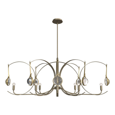 Hubbardton Forge Optic 8-Light Oval Pendant - 131085