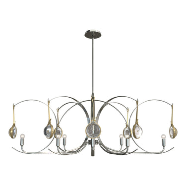 Hubbardton Forge Optic 8-Light Oval Pendant - 131085