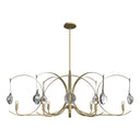 Hubbardton Forge Optic 8-Light Oval Pendant - 131085