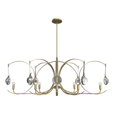 Hubbardton Forge Optic 8-Light Oval Pendant - 131085