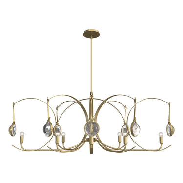 Hubbardton Forge Optic 8-Light Oval Pendant - 131085