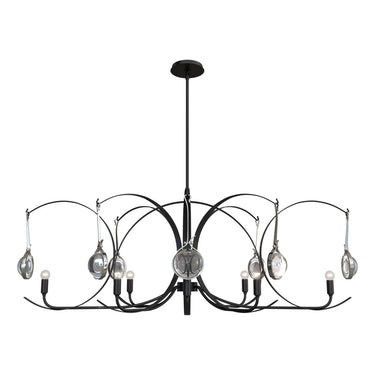 Hubbardton Forge Optic 8-Light Oval Pendant - 131085