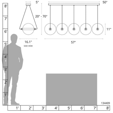 Hubbardton Forge Otto Sphere 5-Light Pendants 7