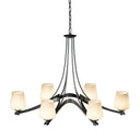 10-4106-236 Hubbardton Forge Ribbon Oval 6 Arm Chand. w/ Dome Glass