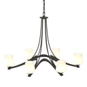 10-4106-236 Hubbardton Forge Ribbon Oval 6 Arm Chand. w/ Dome Glass