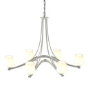 10-4106-236 Hubbardton Forge Ribbon Oval 6 Arm Chand. w/ Dome Glass