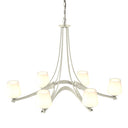 10-4106-236 Hubbardton Forge Ribbon Oval 6 Arm Chand. w/ Dome Glass