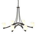 10-4106-236 Hubbardton Forge Ribbon Oval 6 Arm Chand. w/ Dome Glass