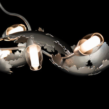 Hubbardton Forge Pangea 6-Light Linear Pendant 9