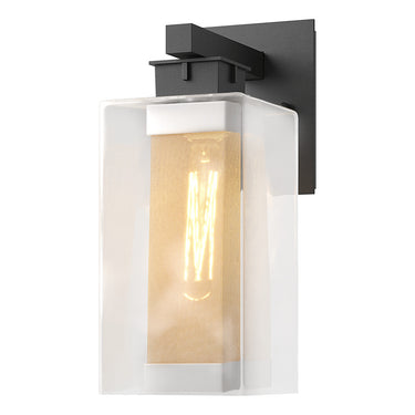 Hubbardton Forge 304852 Polaris Outdoor Medium 1 Light Incandescent Sconce in Clear Glass
