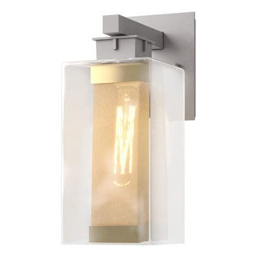 Hubbardton Forge 304852 Polaris Outdoor Medium 1 Light Incandescent Sconce in Clear Glass