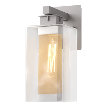 Hubbardton Forge 304852 Polaris Outdoor Medium 1 Light Incandescent Sconce in Clear Glass