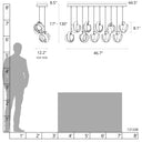 Hubbardton Forge Riza 10-Light Pendant 11