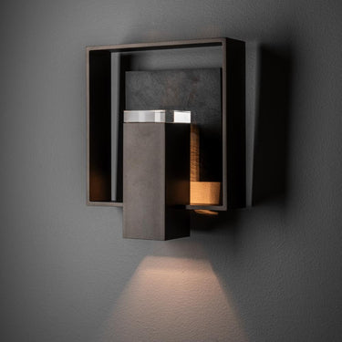 Hubbardton Forge Shadow Box Medium w/Slate Outdoor Sconce 4