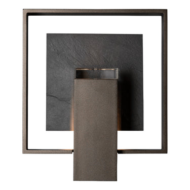 Hubbardton Forge Shadow Box Medium w/Slate Outdoor Sconce - 302602 1