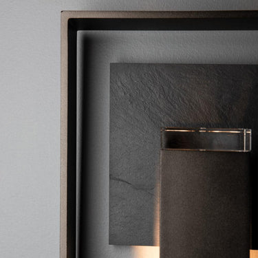 Hubbardton Forge Shadow Box Medium w/Slate Outdoor Sconce 3