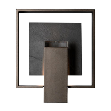 Hubbardton Forge Shadow Box Small w/Slate Dark Sky Friendly Outdoor Sconce 