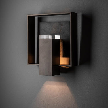 Hubbardton Forge Shadow Box Small w/Slate Dark Sky Friendly Outdoor Sconce 4