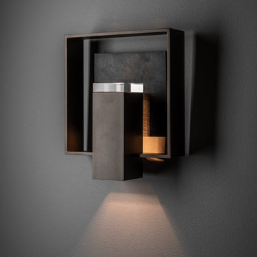 Hubbardton Forge Shadow Box Small w/Slate Dark Sky Friendly Outdoor Sconce - 302660 2