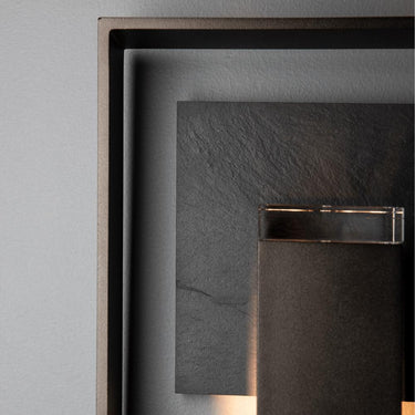 Hubbardton Forge Shadow Box Small w/Slate Dark Sky Friendly Outdoor Sconce 3