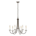 10-1160 Hubbardton Forge Six Arm Simple Sweep Chandelier
