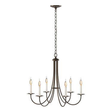 10-1160 Hubbardton Forge Six Arm Simple Sweep Chandelier