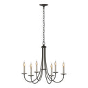 10-1160 Hubbardton Forge Six Arm Simple Sweep Chandelier