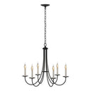 10-1160 Hubbardton Forge Six Arm Simple Sweep Chandelier