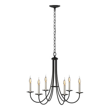 10-1160 Hubbardton Forge Six Arm Simple Sweep Chandelier