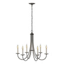 10-1160 Hubbardton Forge Six Arm Simple Sweep Chandelier