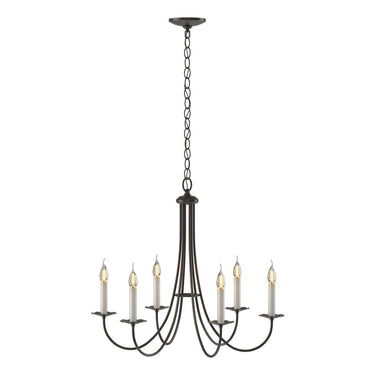10-1160 Hubbardton Forge Six Arm Simple Sweep Chandelier