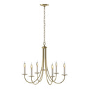 10-1160 Hubbardton Forge Six Arm Simple Sweep Chandelier