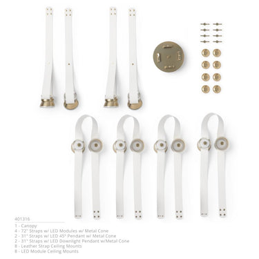 Hubbardton Forge SNAPS Large LED Pendants w/Metal Cones 1