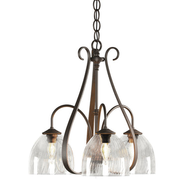 10-1441 Hubbardton Forge 3 Arm Sweeping Taper Downlight Chandelier