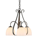 10-1441 Hubbardton Forge 3 Arm Sweeping Taper Downlight Chandelier