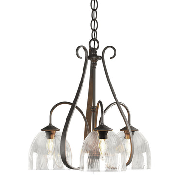 10-1441 Hubbardton Forge 3 Arm Sweeping Taper Downlight Chandelier